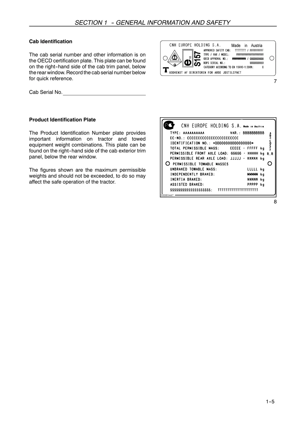 section 1 general information and safety 3