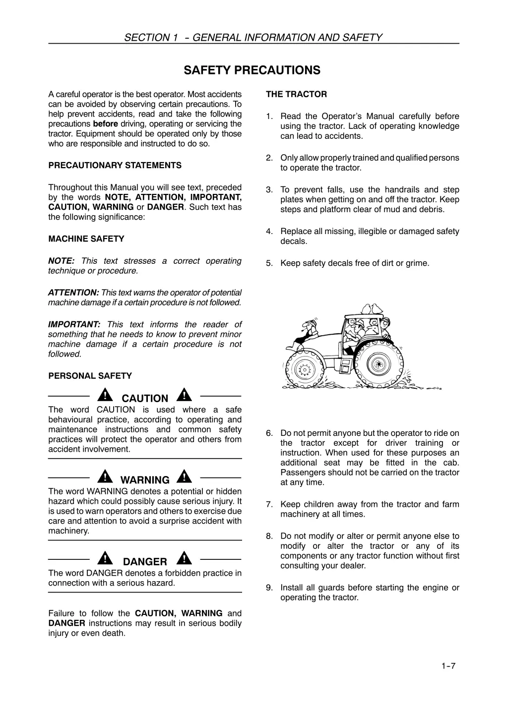 section 1 general information and safety 5