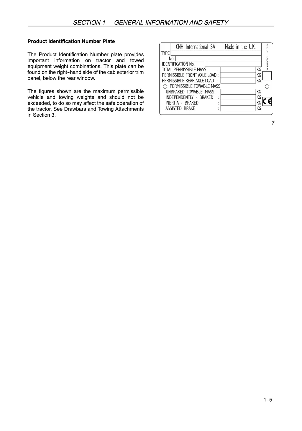 section 1 general information and safety 3