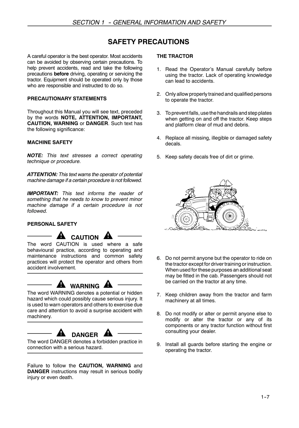 section 1 general information and safety 5