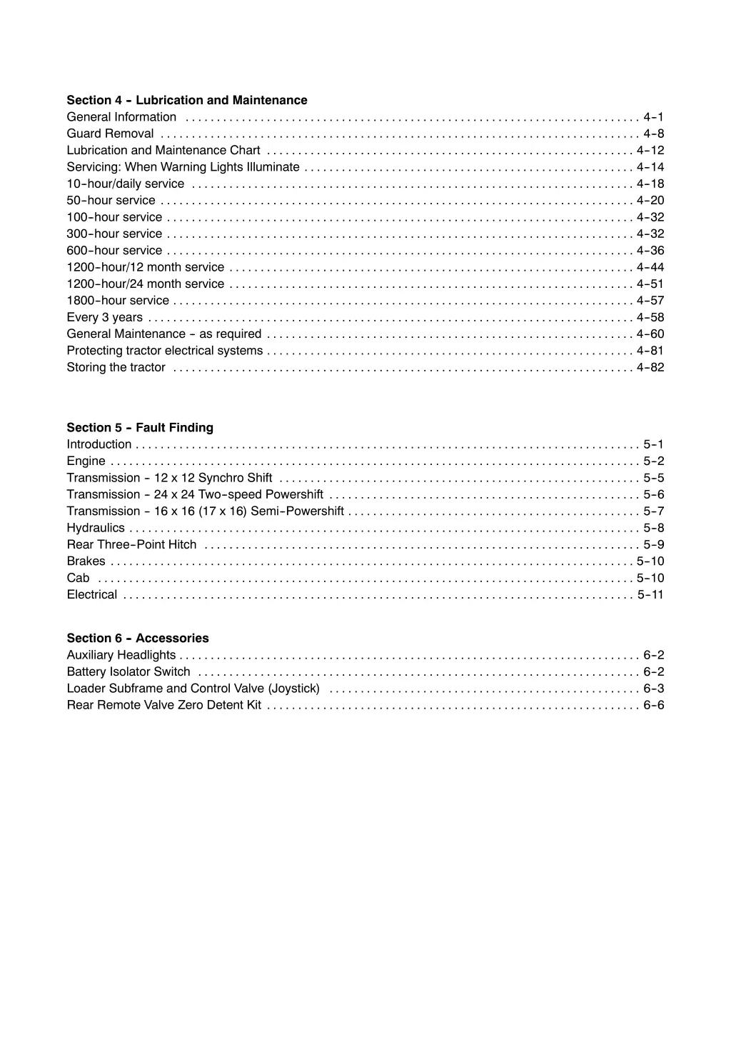 section 4 lubrication and maintenance general