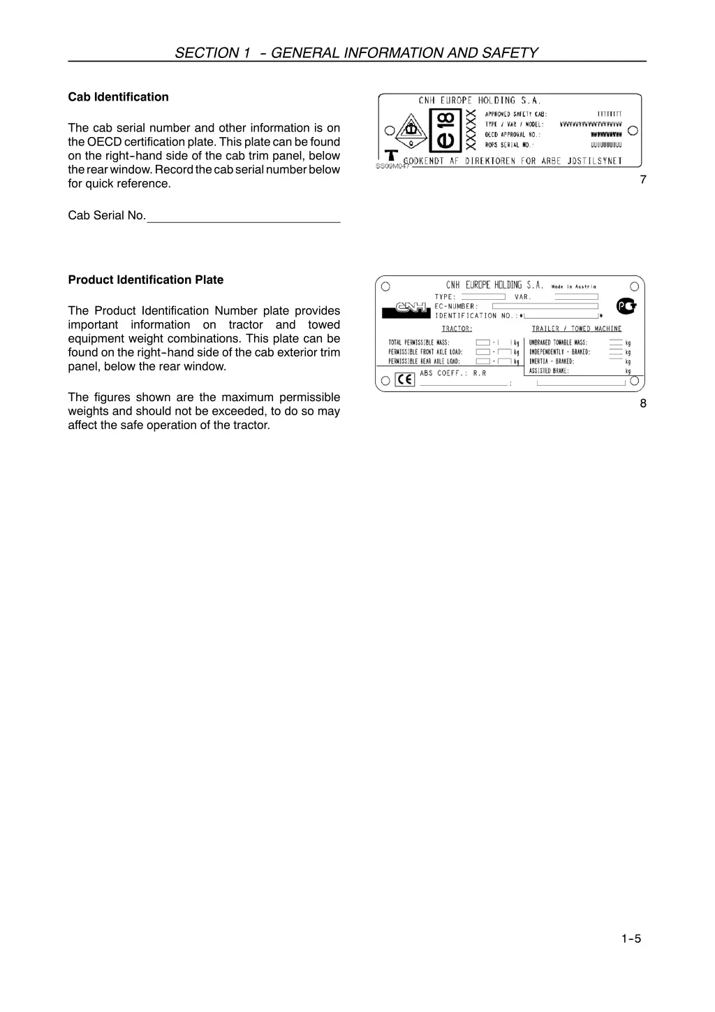 section 1 general information and safety 3