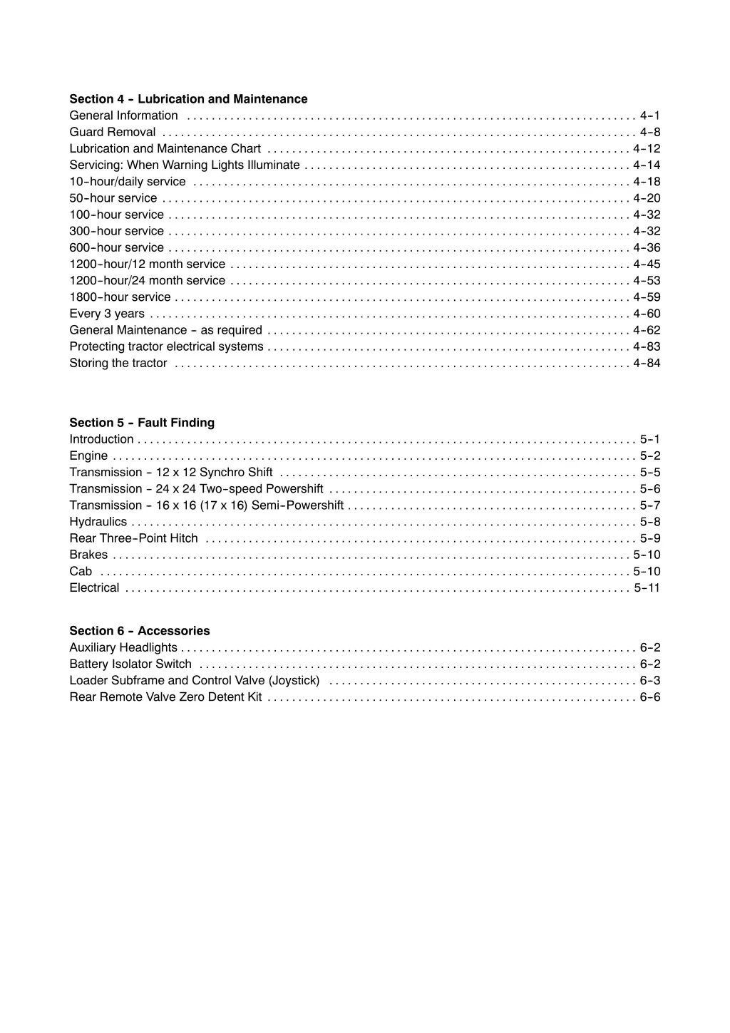 section 4 lubrication and maintenance general