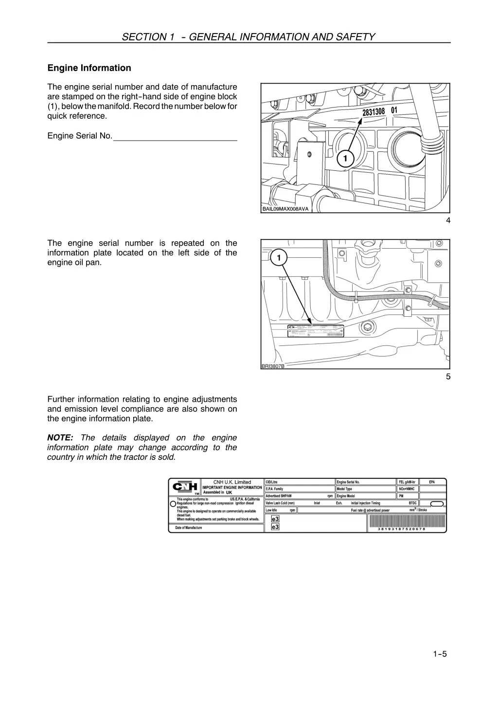 section 1 general information and safety 3