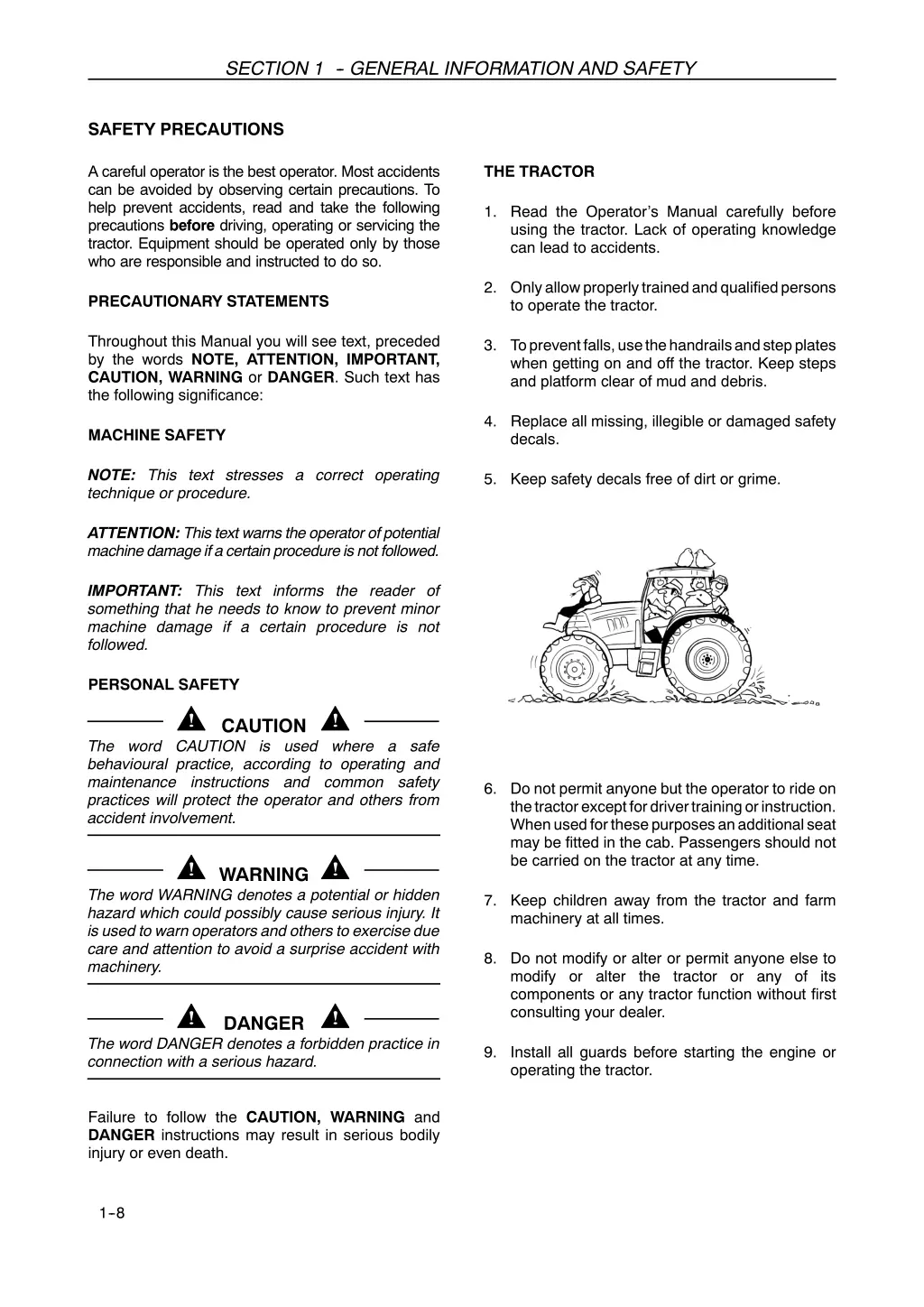 section 1 general information and safety 6