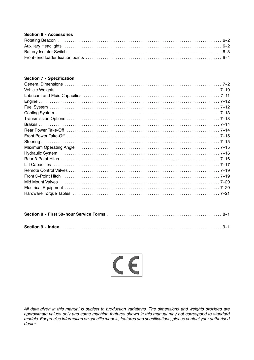 section 6 accessories rotating beacon auxiliary