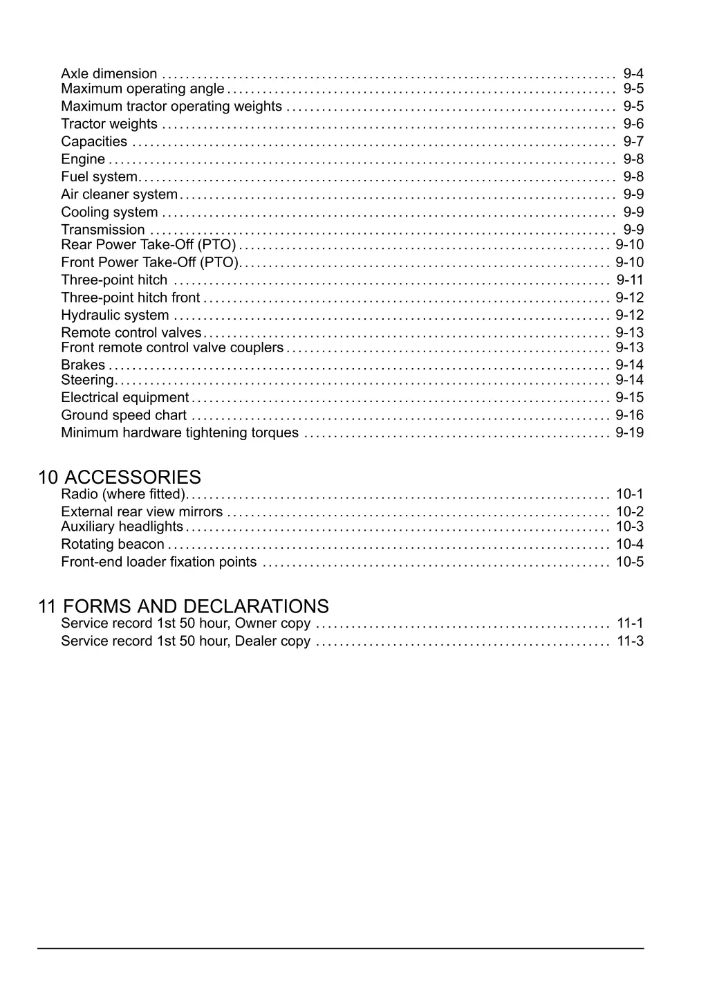 axle dimension 9 4 maximum operating angle