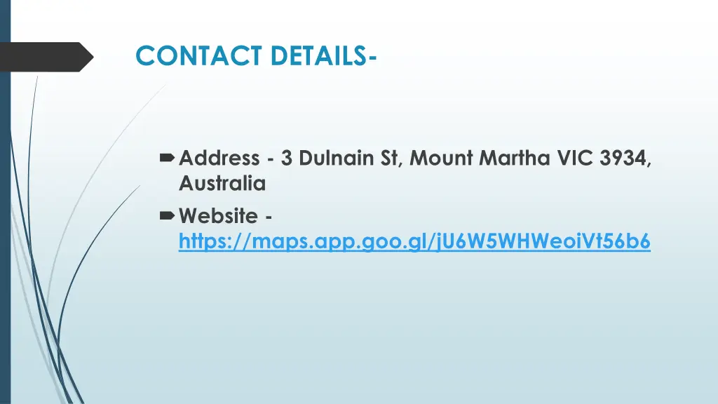 contact details