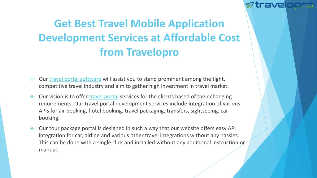 get best travel mobile application development