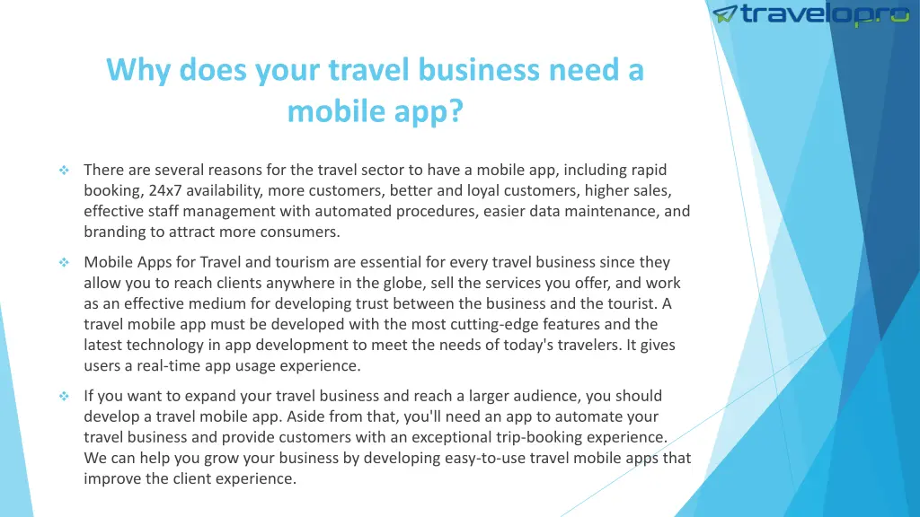 why does your travel business need a mobile app