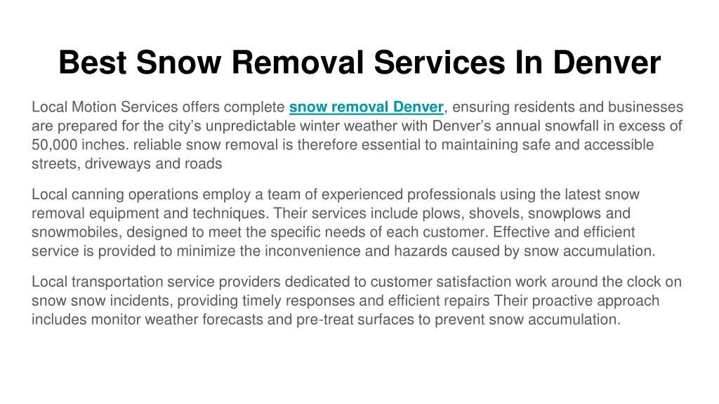 best snow removal services in denver