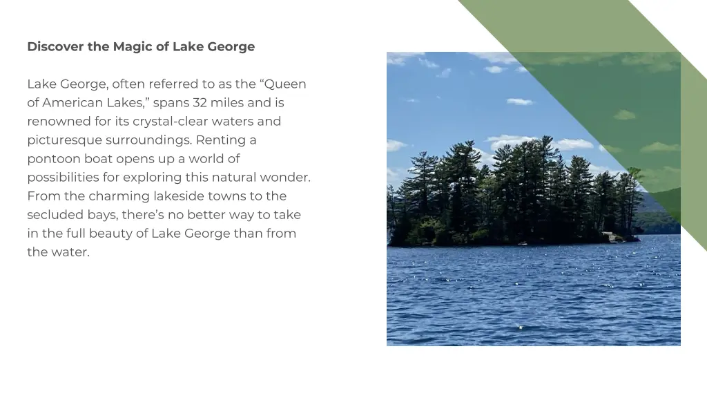 discover the magic of lake george