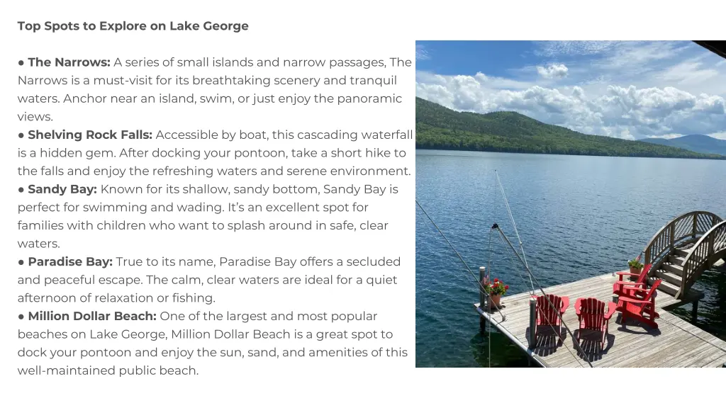 top spots to explore on lake george