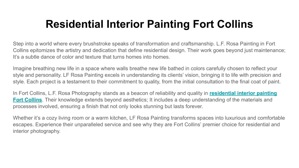 residential interior painting fort collins