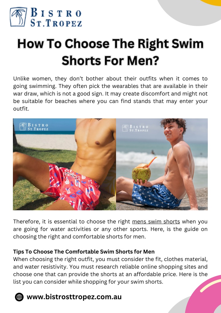 how to choose the right swim shorts