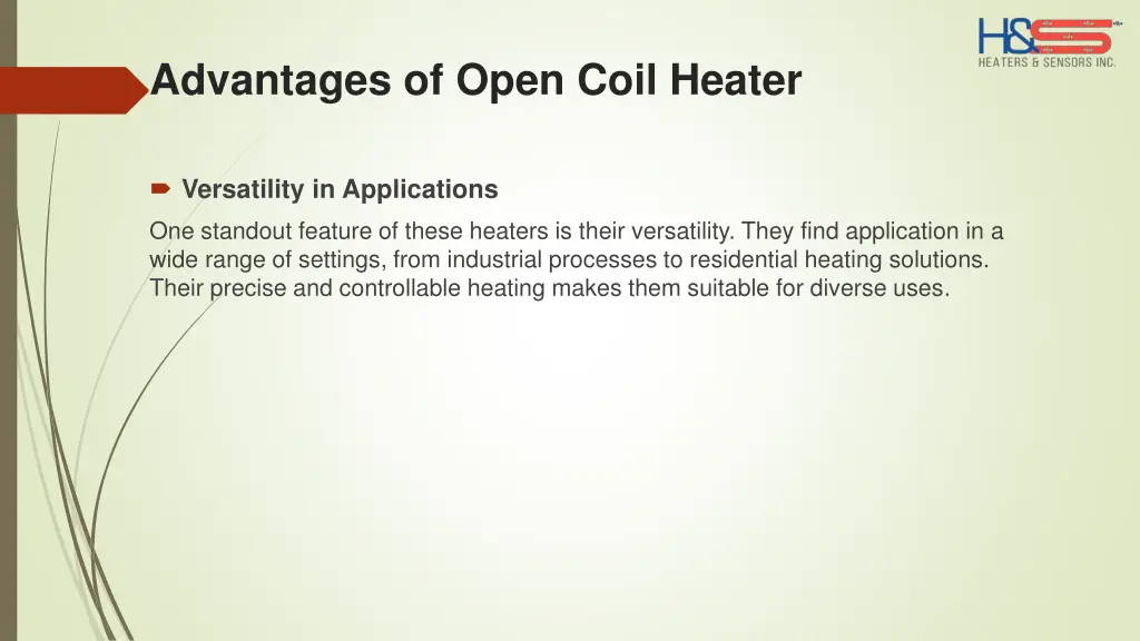 advantages of open coil heater 1