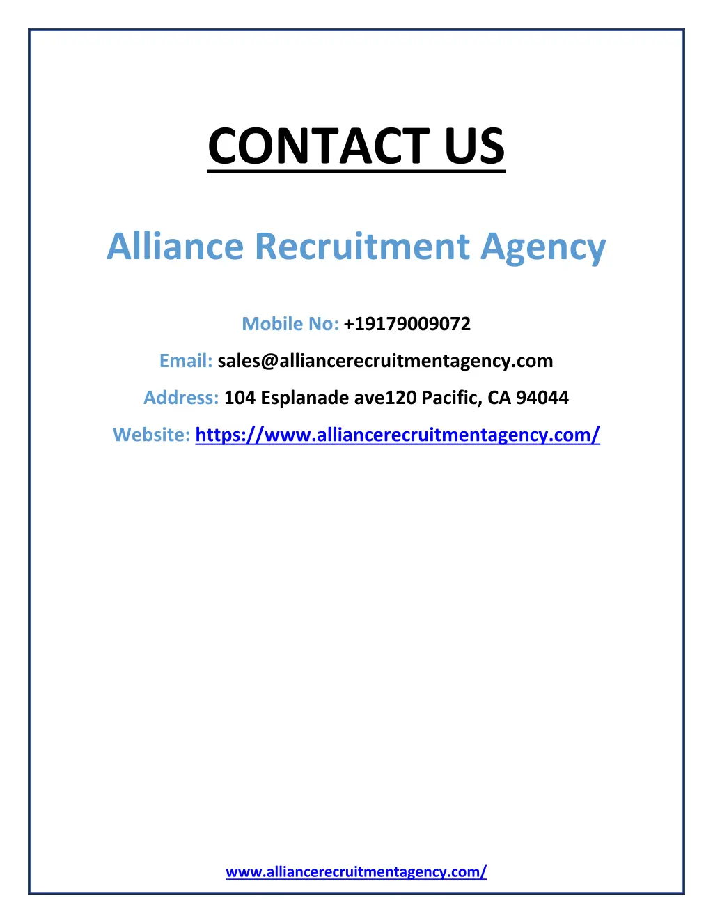 contact us