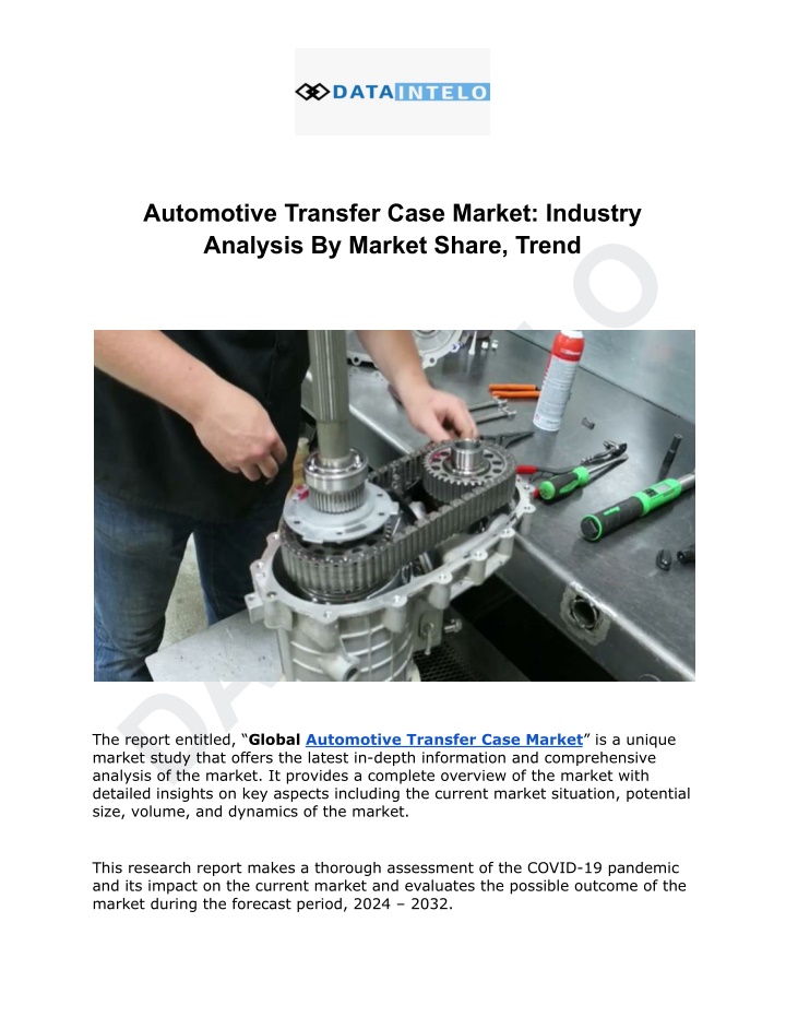 automotive transfer case market industry analysis