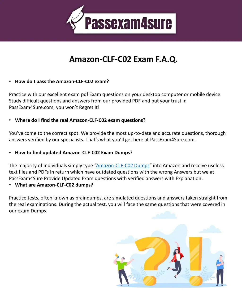 amazon clf c02 exam f a q