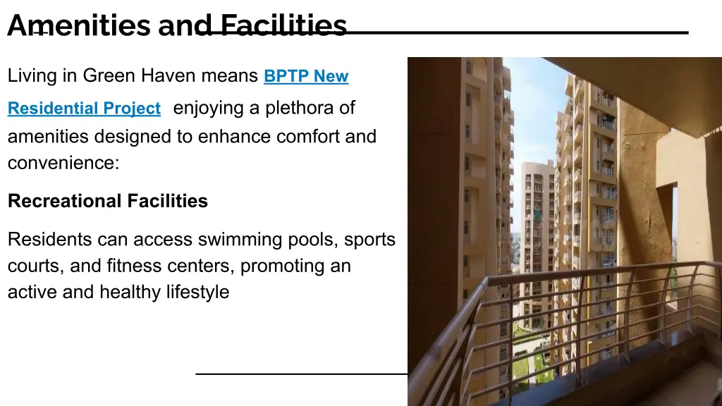 amenities and facilities