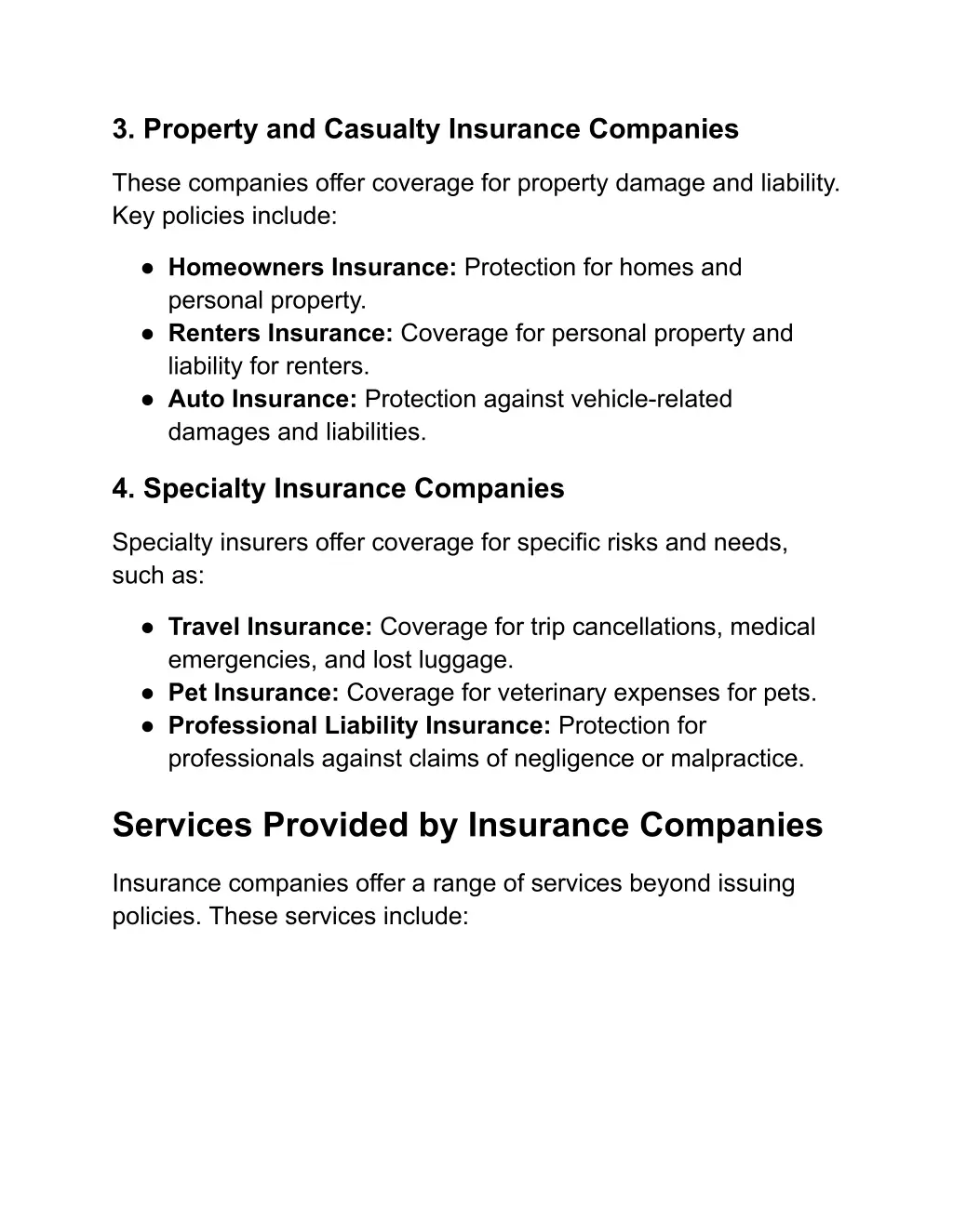 3 property and casualty insurance companies