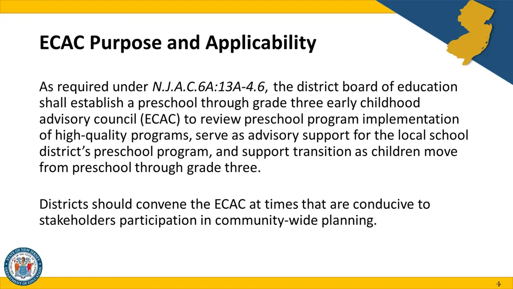 ecac purpose and applicability