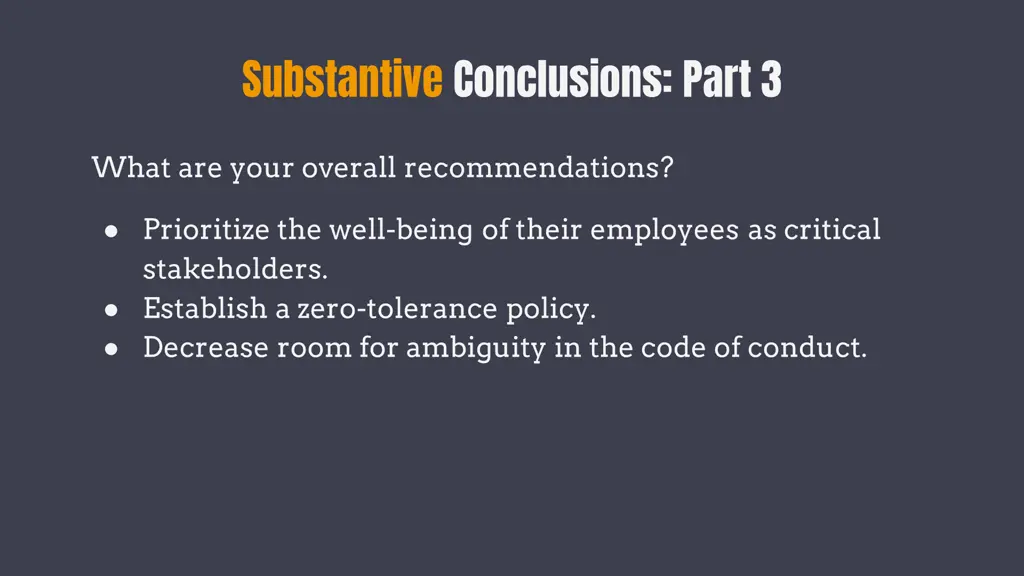 substantive conclusions part 3