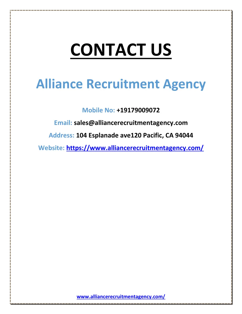 contact us