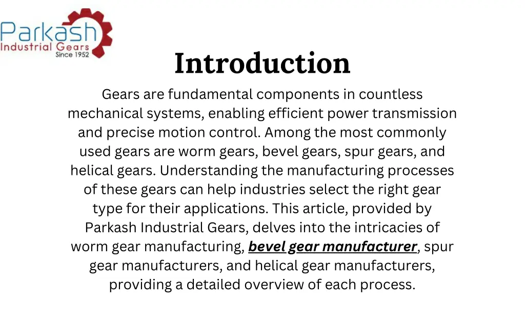 introduction gears are fundamental components