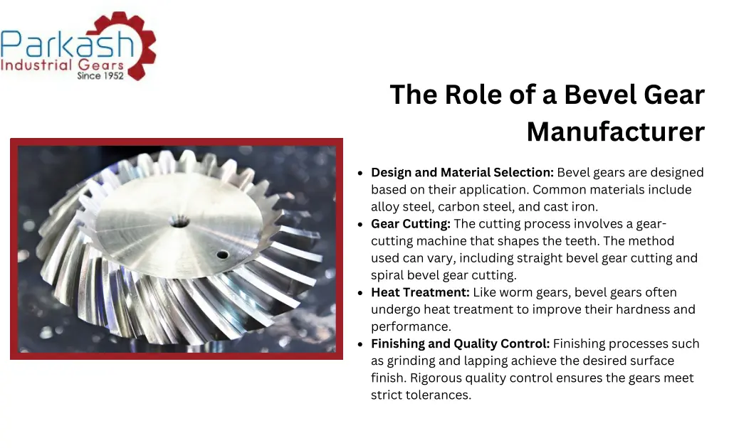 the role of a bevel gear manufacturer