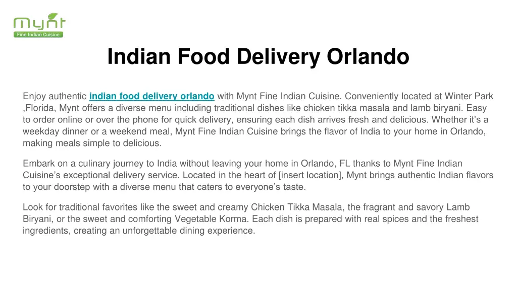 indian food delivery orlando