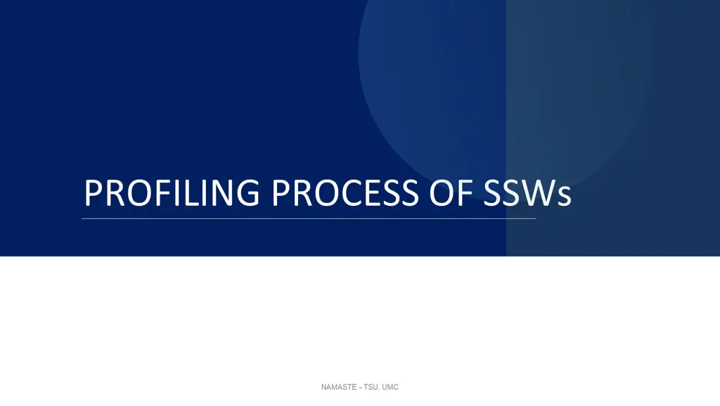 profiling process of ssws