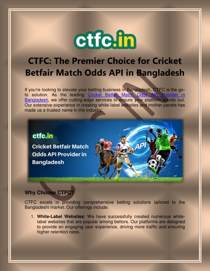 ctfc the premier choice for cricket betfair match