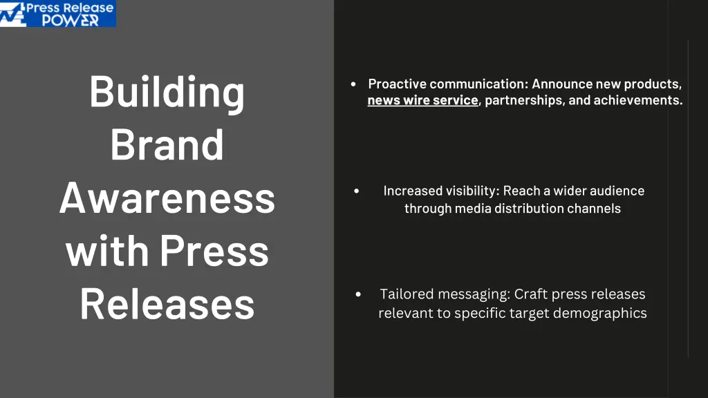 building brand awareness with press releases
