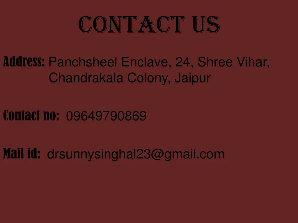 contact us