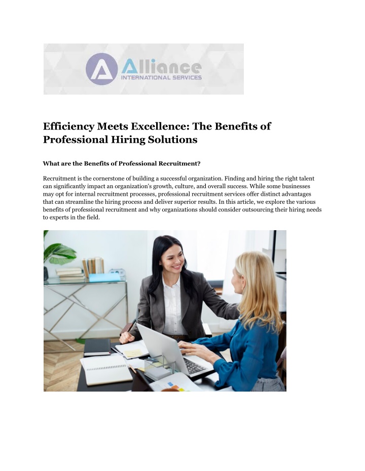 efficiency meets excellence the benefits