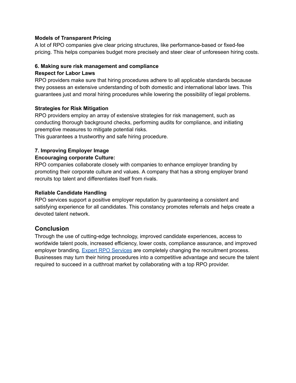 models of transparent pricing