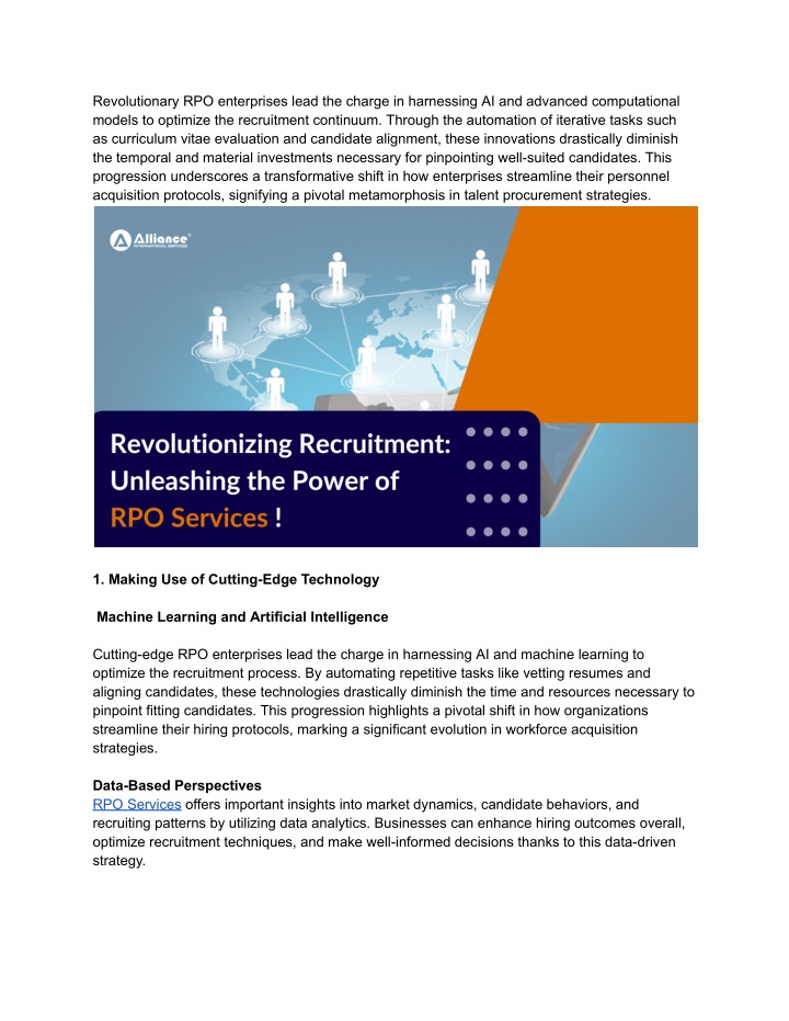 revolutionary rpo enterprises lead the charge