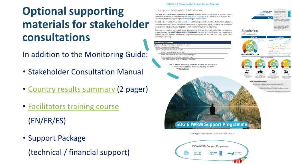 optional supporting materials for stakeholder