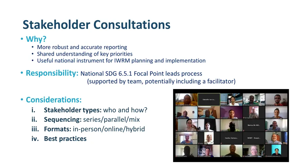 stakeholder consultations why more robust