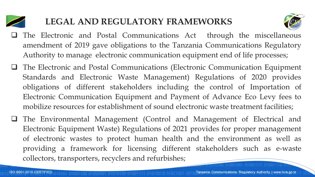 legal and regulatory frameworks