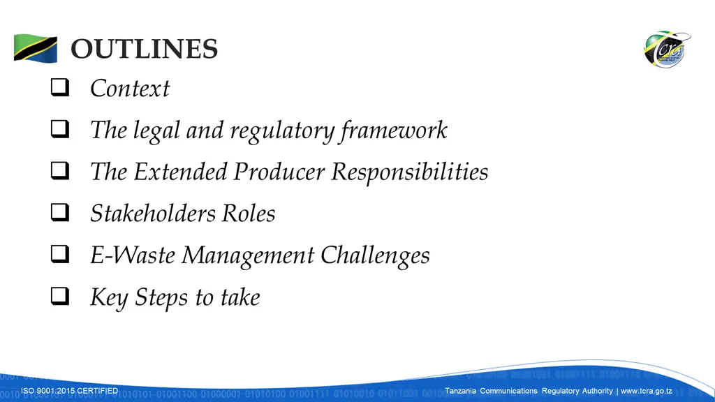 outlines context the legal and regulatory