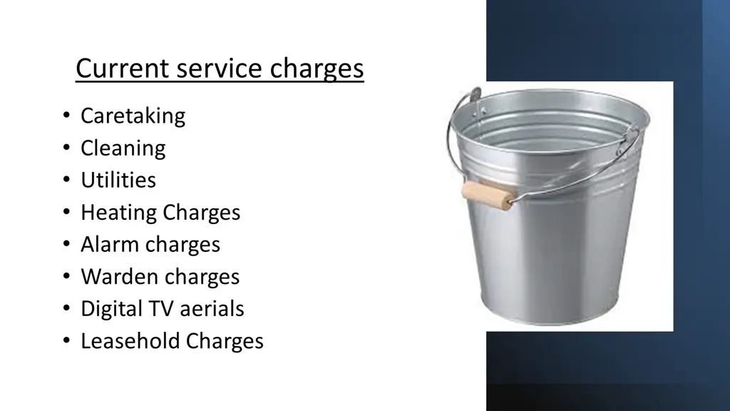 current service charges