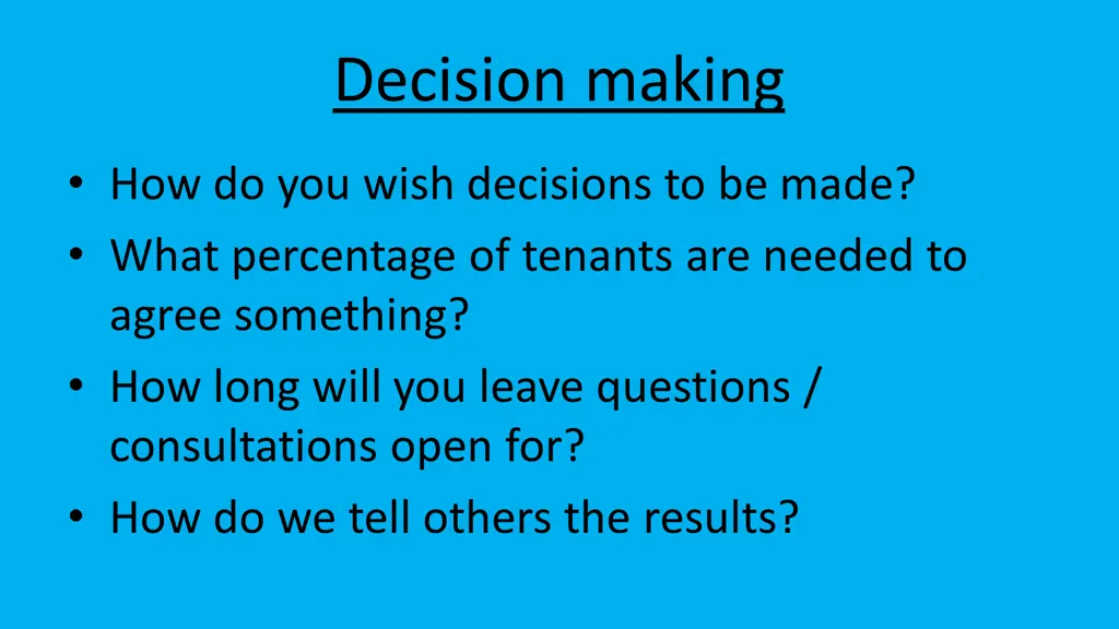 decision making