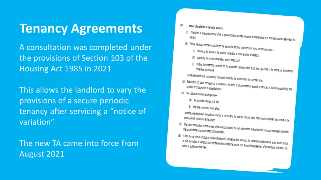 tenancy agreements