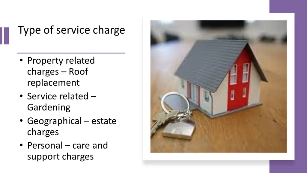 type of service charge