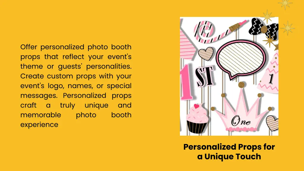 offer personalized photo booth props that reflect