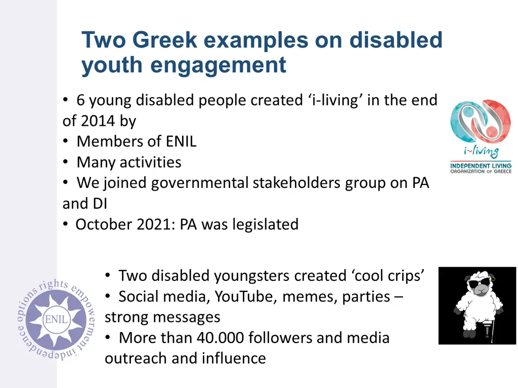 two greek examples on disabled youth engagement