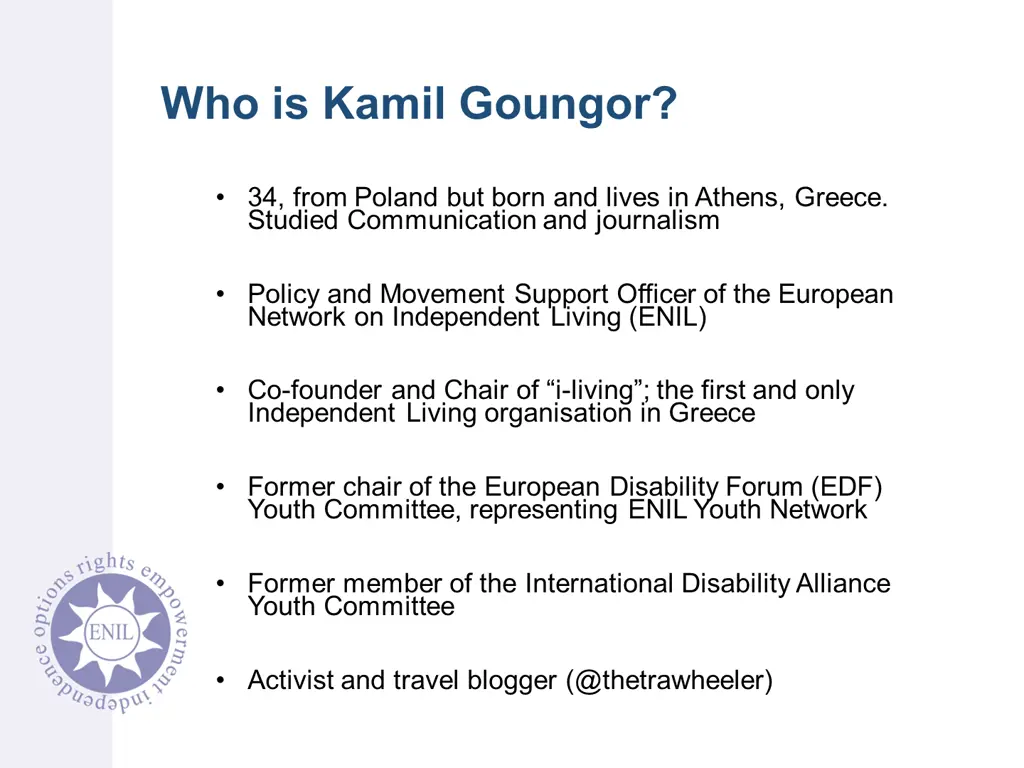 who is kamil goungor