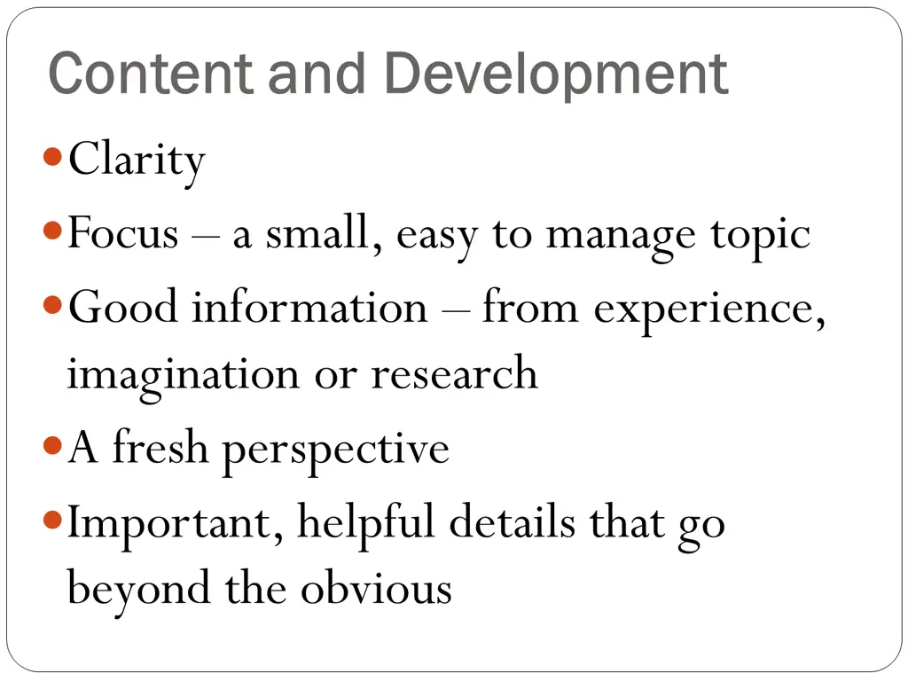 content and development content and development